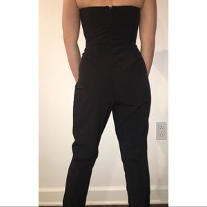 Strapless black jumpsuit